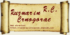 Ruzmarin Crnogorac vizit kartica